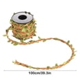 thumbnail image 3 of JingChun 39" Burlap Leaf Ribbon, Braided Decoration Vine Natural Jute Rope Twine with Artificial Leaves for Jungle Wedding Party Home Garden Decor, 3 of 6