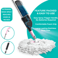 thumbnail image 5 of True & Tidy Clean Everywhere Spray Mop Kit for Floor Cleaning, Multi-Surface Wet & Dry Mop Kit with Reusable Microfiber Pads, Squeegee, and Refillable Bottle for Hardwood, Laminate & Tile, Pink, 5 of 7