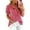 Red, variant on Womens 2026 Puff Short Sleeve Summer Tops Striped Plaid Ruffle Button Down Shirts Business Casual Work Blouse Red L