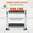 thumbnail image 3 of KFFKFF 2-Step Ladder with 330lbs Load Capacity, Foldable Steel Step Stool Featuring Broad Non-Slip Pedal, Robust Step Stool Suitable for Adults and Kids, Versatile for Home, Kitchen, Office, and RVs, 3 of 9
