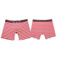 thumbnail image 4 of Sous-vêtements pour Hommes, Rayures à Angle Plat Allongé, Taille Basse, Course, Rouge TG, 4 of 5