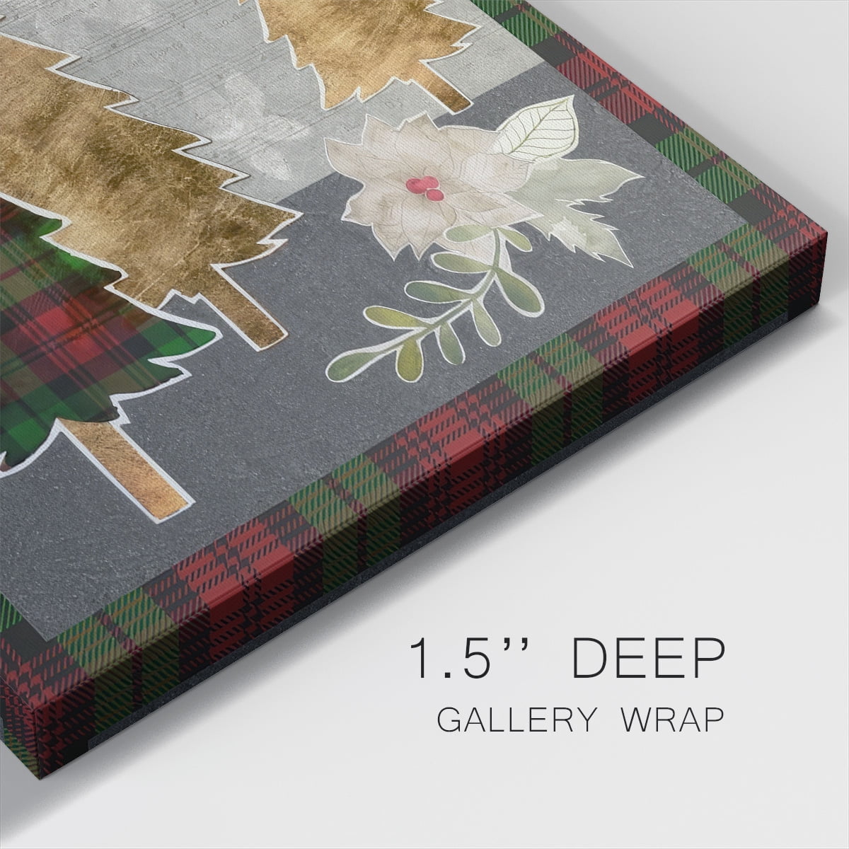 Collaged Christmas Collection D- Gallery Wrapped Canvas
