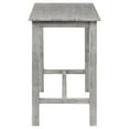 thumbnail image 3 of Benjara Rustic Rectangular Wooden Pub Table with Block legs- Gray, 3 of 5