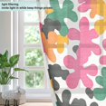 thumbnail image 4 of Yayeee Window Curtains Light Filtering 63"x42" Grommet Panel Pair Home Living Room Decor, Pink Floral Blooms, 4 of 7