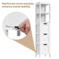 thumbnail image 5 of Renwick Modern Bathroom Storage Cabinet, 12" L x 12" W x 56" H, White, 5 of 7