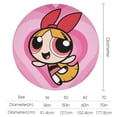 thumbnail image 2 of The Powerpuff Girls Round Tablecloth Print Decorative Table Cover Washable Table Cloths for Dining Party Picnic 70x70in, 2 of 8