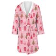 thumbnail image 4 of Peignoirs pour Femmes Peignoir Long Chaud Tendance à Manches Longues d'Hiver Pyjama Robe de Nuit, 4 of 5