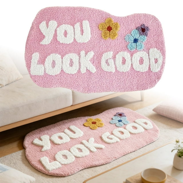 TIELUTT 1PC Valentine's Day Front Door Mat Soft and Non with Encouraging Words Easy To Clean and Use Area Rug Work Blanket Warm Lightweight Blanket Sofa Throw Blankets Soft Blanket Throw