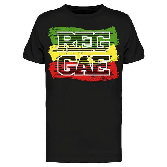 Reggae Music Theme Graphic T-Shirt Men -Image by Shutterstock, Male Large