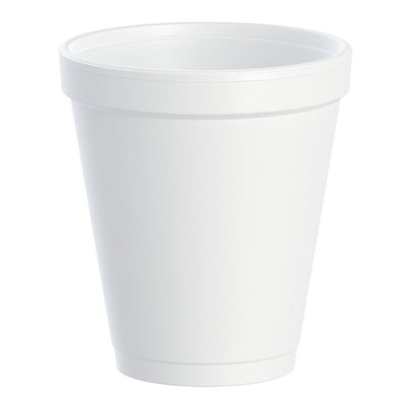 Foam Drink Cups 8oz, White, 25/Pack