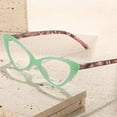 thumbnail image 4 of Green Classic Cat Eye Reading Glasses for Women, Blue Light Blocking Retro Readers 3.0, Ladies Plastic Spring Hinge Presbyopia Glasses +3.00, 4 of 4