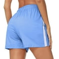 thumbnail image 4 of uublik Womens Running Shorts Lounge Shorts Casual Comfy Drawstring High Waist Running Shorts with Pockets Blue, 4 of 5