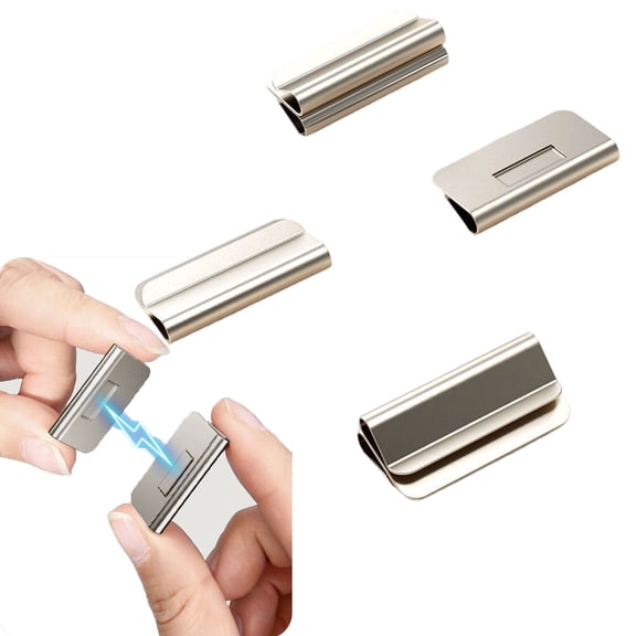 Magnetic Curtain Clips, No-Drill Curtain Holders with Detachable Buckle, Hold Curtains Closed for Privacy Protection