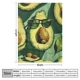 thumbnail image 4 of PRATYUS Cute Funny Avocado Fruit Blanket Throw Gifts for Kids Avocado Play Guitar Flannel Blankets Soft Fuzzy Lightweight for Home Decor Couch Bed Sofa 50x60in, 4 of 6