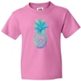 thumbnail image 3 of Inktastic Blue and Green Pineapple Youth T-Shirt, 3 of 5