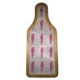 thumbnail image 2 of KuzmarK Wine & Cheese Glass Cutting Board Wood Box Gift Set - Birds Pink Painting, 2 of 2