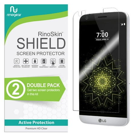 (2-Pack) RinoGear Screen Protector for LG G5 (2016) Case Friendly Accessories Flexible Full Coverage Clear TPU Film