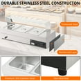 thumbnail image 2 of Ataucjin 3 Pan Commercial Food Warmer, 3x12QT Stainelss Steel Steam Table, Buffet Server and Warmer with Tempered Glass Shield/Tap/Lids/Ladles, Countertop Food Warmer, 2 of 7