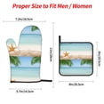 thumbnail image 2 of Salouo Starfish in Beach for Oven Mitts and Potholders BBQ Gloves-Oven Mitts and Pot Holders Non-Slip Cooking Gloves for Cooking Baking Grilling (4-Piece Set), 2 of 6