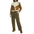thumbnail image 2 of Womens Twill Wide Leg Cargo Pants, 2 of 3