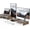 Brown, variant on Computer Monitor Riser Stand with Drawer for 2 or 3 Monitors ,Adjustable Length and Angle Desktop Laptop Stand,Office Organizer,Printer,White