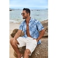 thumbnail image 4 of COOFANDY Men Summer Beach Shirts Hawaiian Shirt for Men Short Sleeve Cruise Must Haves Outfits, 4 of 9