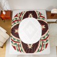 thumbnail image 5 of jejeloiu Rustic Western Aztec Queen Sheet Sets,Bohemian Geometric Pattern Flat Sheet,Black Red Brown Queen Fitted Sheet For Kids,Luxury Bedroom Decor,4-Piece, 5 of 7