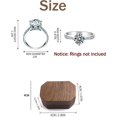 thumbnail image 2 of Caja de anillo cuadrada doble, caja de anillo de boda, caja de anillo de boda de madera, caja de anillo de madera, caja de anillo de boda, para compromiso de boda de San Valentín, para Marr, 2 of 5