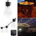 thumbnail image 2 of LINLIN Solar Bulb Lights,String Lights,Waterproof 10 LED Clear Bulbs Globe Fairy Lights Warm White Outdoor LED Decorative Lights for Wedding Party Garden Christmas (White), 2 of 9