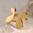 thumbnail image 3 of Women's Stainless Steel Bowknot Pearl Finger Ring - Fashion Commuting Style, 3 of 5
