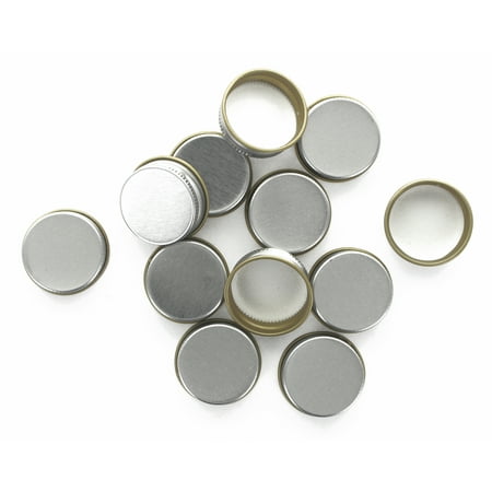 

Silver 28mm Metal Screw Caps 50ct