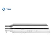 Fedar 2.5 inch Inlet 4 Outlet 18 Long Rolled End Angle Cut Truck Exhaust Tip Pipe