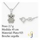 thumbnail image 2 of Collar De Osito Con Zirconia Para Mujer De Plata 925, 2 of 5