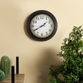 thumbnail image 5 of 12" Retro Wall Clock, Silent Non Ticking Battery Operated Movement, Black, 5 of 5