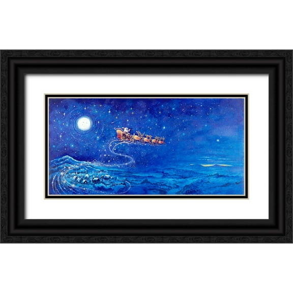 Bell, Bill 14x9 Black Ornate Wood Framed with Double Matting Museum Art Print Titled - Night B4 E