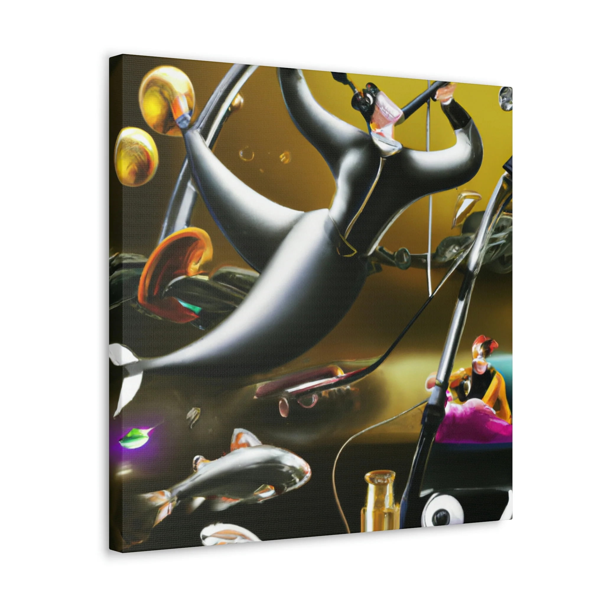 Fishing in Moonlight Glade - Canvas