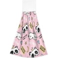thumbnail image 2 of SKYSONIC Panda Bear with Crown and Cute White Cat 2Pcs Kitchen Hanging Towel Set Hand Towels with Hanging Loop, Absorbent Hand Towel Soft Thick Dish Cloth Dry Towel for Kitchen Bathroom, 12"x17", 2 of 6