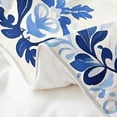 thumbnail image 5 of Manfei Vintage Butterfly 100% Cotton Duvet Cover Queen Size, Blue Diamond Damask Comforter Cover, Baroque Flower Floral Bed Cover, Super Cozy Room Decor, 5 of 9