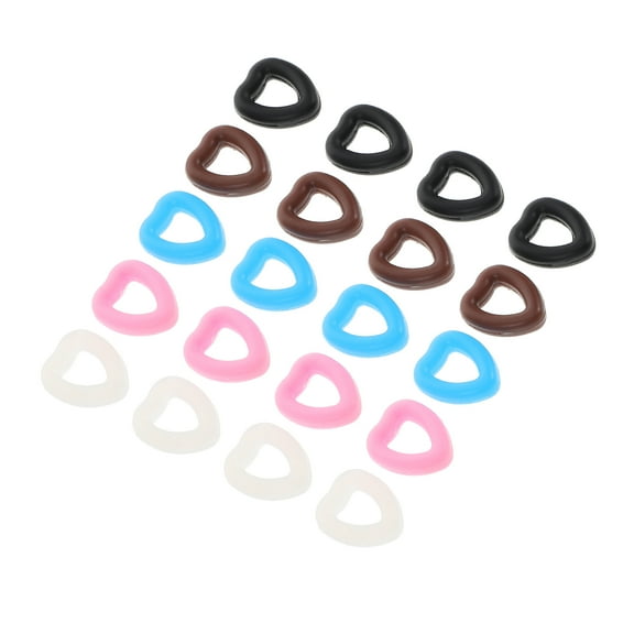 HIAKDOFT Anti Slip Glasses Grips 10 Pairs Silicone Ear Grips for Comfortable Wear in Heart Shape for Men