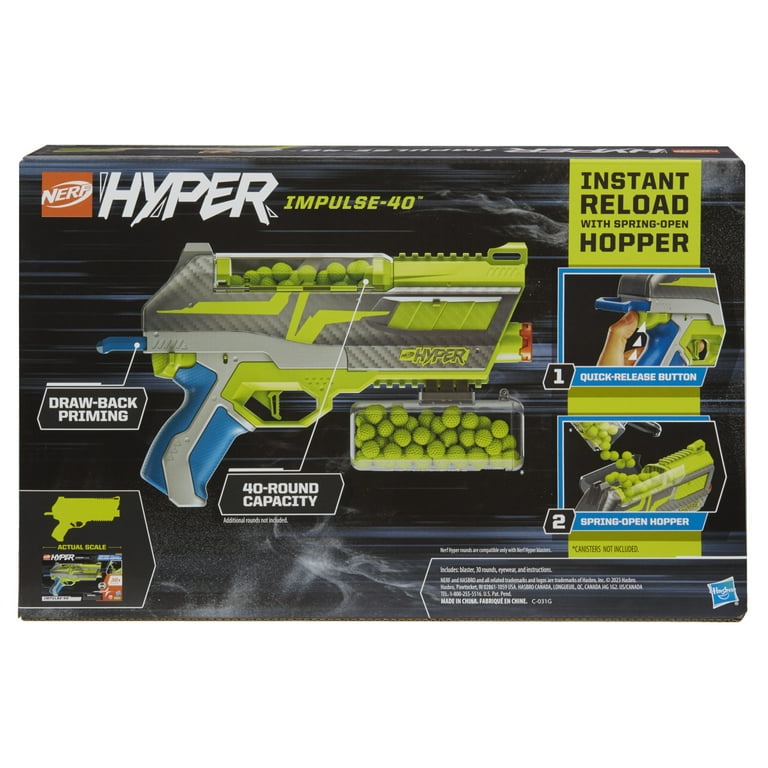 Nerf Hyper Impulse 40 Ball Dart Blaster, Automatic Refill Shooter