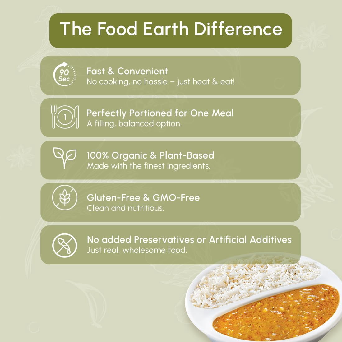 (Pack Of 6) Food Earth Entree Lentil Curry Rice 10.58 Oz