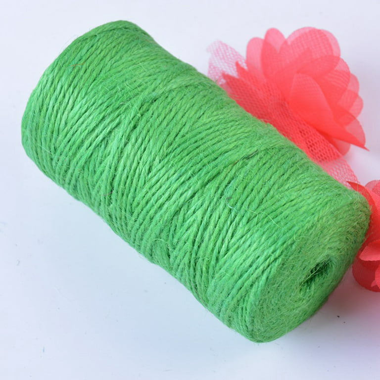 Jygee Rope Colorful Natural Jute Twine String Roll Cord for DIY Art Crafts  and Wrapping Dark green 