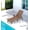 Brown, variant on KINGYES Outdoor Chaise Lounge Chair, HDPE Patio Lounge Chair with Wheels & Cup Holder, 5-Position Adjustable Backrest, All-Weather Pool Lounger, White