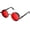 Black Red, variant on Retro Gothic Steampunk Sunglasses for Women Men Round Lens Metal Frame