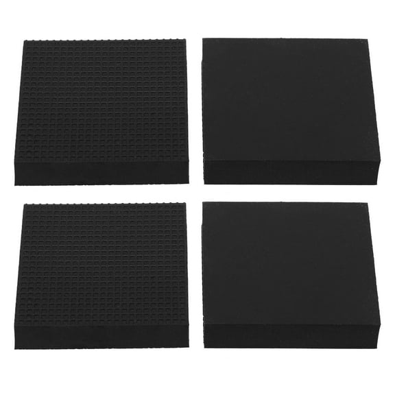 LOLIPPYY 4Pcs Square Rubber Vibration Pads for Air Conditioner and Machine Noise Reduction Mat