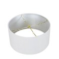 thumbnail image 3 of 2 Light Swag Plug-In Pendant 16"w White Linen Drum with Diffuser, White Cord, 3 of 8