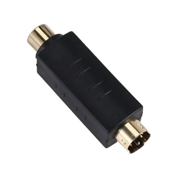 S-Video Male to Female Composite Video Adapter Plug Converter, Mini Din 4 PIN Coupler Extension Connector Adapter plastic black,1 * S-Video Male to RCA Female Composite Video Adapter