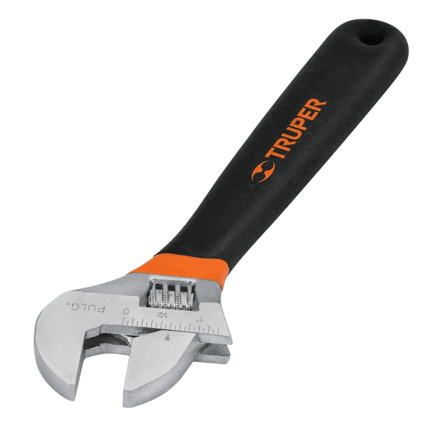 Llave ajustable (perico) 15" cromada mango de PVC, Truper Truper PET-10X