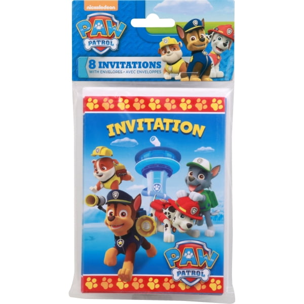write on Click customize for prices Paw Patrol Party Invitations Pack /& Envelopes Boys /& Girls