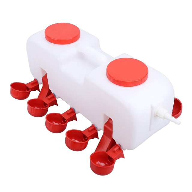 Dispensador Automático De Bebedero Para Pollos, Alimentador De Agua Para Aves De Corral De 10 Litros Con 10 Vasos De Bebedero Para Pollos, Controlado Por